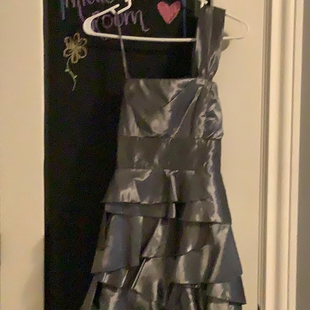 Silver prom dress